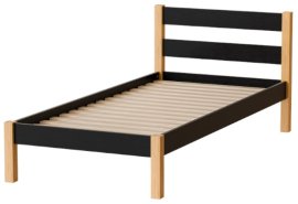 Krevet Inka 90x200 cm -  crna/hrast