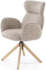 Blagovaonska stolica K585 - tamno bež/prirodni hrast