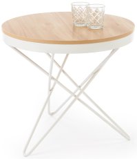 Stolić za dnevni boravak Leila - prirodna/bijela