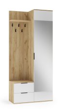 Set za predsoblje Coral - zlatni hrast/bijela