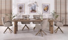 Blagovaonski stol na razvlačenje Japandi - 200-300 cm