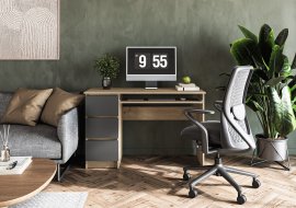 Radni stol Cino - artisan hrast/grafit