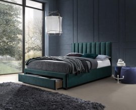 Krevet Grace - 140x200 cm - zeleni baršun