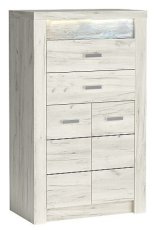 Komoda Isla 200 cm - crna mat