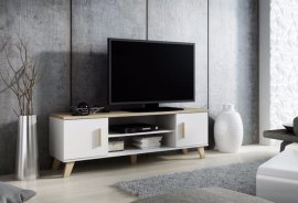 TV komoda Lotta 160 cm 2D2K - bijela/hrast sonoma