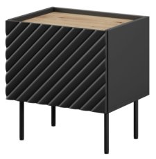 Komplet noćnih ormarića Onda - crna/hrast artisan