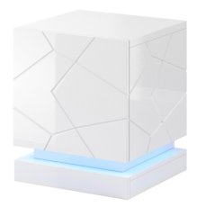 Komplet noćnih ormarića Qiu - bijeli sjaj