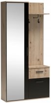 Halmar - Komplet za hodnik Lux - artisan hrast/crna