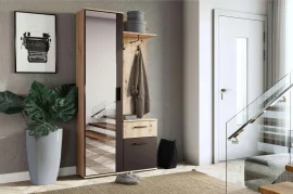 Komplet za hodnik Lux - artisan hrast/crna