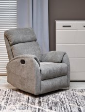Naslonjač s relaks mehanizmom Blaster - sivi