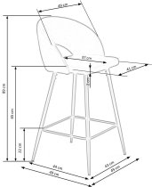 Halmar - Barski stol H96
