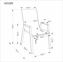 Halmar - Vrtna stolica Hover - siva/antracit