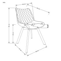 Halmar - Blagovaonska stolica K520 CS - kašmir/svijetlo bež