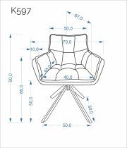 Halmar - Blagovaonska stolica K597 - siva
