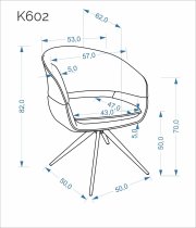 Halmar - Blagovaonska stolica K602 - cappuccino