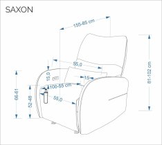 Halmar - Fotelja s relaks mehanizmom Saxon - siva