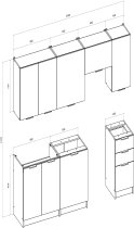 Halmar - Kuhinjski sastav Barcelona - 240 cm