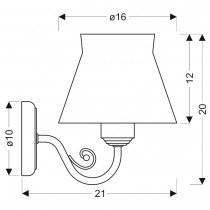 Candellux - Zidna svjetiljka Zefir Pendant 1x40W