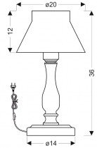 Candellux - Stolna lampa Zefir Pendant 1x40W