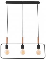 Viseča stropna svetilka Frame Pendant 3x60W - Črna