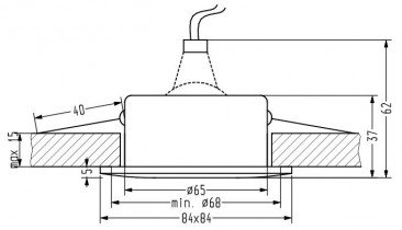 Candellux - Reflektorska svjetiljka SH-13 50W - Bijela, Crna