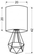 Candellux - Stolna svjetiljka Graf 1x60W
