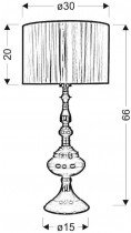 Candellux - Stolna svjetiljka Gillenia 60 cm 1x60W
