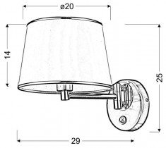 Candellux - Zidna svjetiljka Ibis 1x40W - Mesing