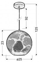 Candellux - Luster Bene Pendant 25 Sphere 1x60W