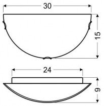 Candellux - Zidna svjetiljka Fold Plafon 0,5 1x60W