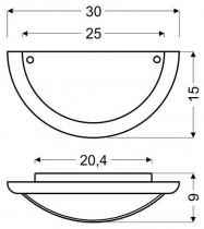 Candellux - Zidna svjetiljka 1030 Plafon 0,5 1x60W - Hrast