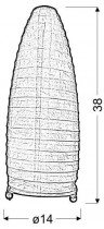 Candellux - Stolna svjetiljka Papirus 1x40W - Žuta