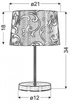 Candellux - Stolna svjetiljka Arosa 1x40W - Roza, Plava, Siva
