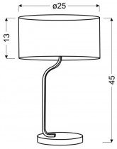 Candellux - Stolna svjetiljka Wanat 1x60W