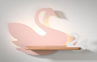 Candellux - Dječja lampa Labud 5W LED IQ - ružičasta+bijela