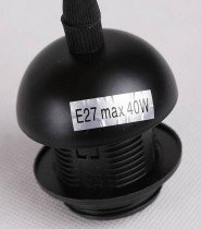 Candellux - Stropna svjetiljka Felis 1x60W E27 Black