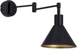 Zidna svjetiljka Copenhagen 1x40W E14 Black/Golden