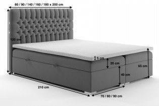 Laverto - Boxspring krevet Dalia 140x200 cm