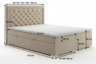 Laverto - Boxspring krevet Glamour