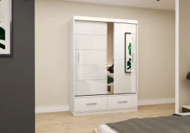 Ormar Florence 150 cm - bijeli sjaj