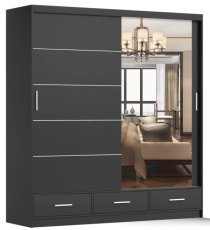 Ormar Florence 200 cm - crna