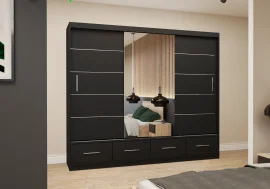Ormar Florence 250 cm - crna
