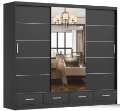 Ormar Florence 250 cm - crna