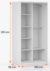 IDŽCZAK meble - Ormar s kliznim vratima Tokyo M - 100 cm - hrast sonoma