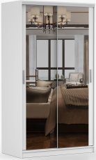 Garderobni ormar s kliznim vratima Tokyo M - 120 cm - bijela