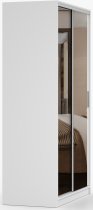 IDŽCZAK meble - Garderobni ormar s kliznim vratima Tokyo M - 120 cm - bijela