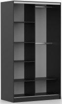IDŽCZAK meble - Ormar s kliznim vratima Tokyo M - 120 cm - crna