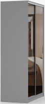 IDŽCZAK meble - Garderobni ormar s kliznim vratima Tokyo M - 120 cm - siva