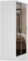 IDŽCZAK meble - Garderobni ormar s kliznim vratima Tokyo M - 150 cm - bijela