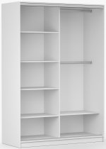 IDŽCZAK meble - Garderobni ormar s kliznim vratima Tokyo M - 150 cm - bijela